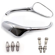 Nordson 바이크 오토바이 백미러 골프 클럽 혼다 할리 데이비슨 로드 킹 클래식 야마하 V-스타 Vstar V 스타용, [04] Silver mirror screw