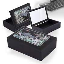 백호 자개 명함함 다용도 케이스 보관함 홍보 단체 기념품 굿즈 레이저 각인