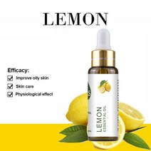 퓨어 천연 라벤더 에센셜 오일 디퓨저 10ml 유칼립투스 레몬 자스민 민트 제라늄 로즈 티 트리 아로마, [01] 10ml, [10] Lemon Oil