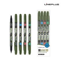 라인플러스 OHP 물펜 수성펜 MB 세트 4색 군인펜, 4색 물펜MB세트