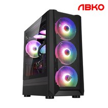 앱코 수트마스터 V2000 베놈 ARGB 미들타워 케이스 블랙