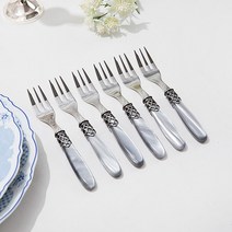 디앤디 프랑스 케익포크 6P 세트 택1, 상세설명 참조, 다크그린펄