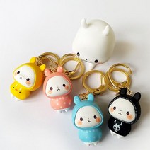 아트박스/디자인팬트리 송송이 후디 열쇠고리 4종, 핑크