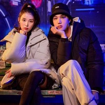 블랙야크 아이유 카이 경량 패딩 남성 여성 다운 점퍼 바람막이 자켓 . bcc부스터후드다운자켓 1BYPAW1913