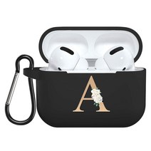 에에팟호환 귀여운 케이스 가성비 편지 a z 매트 블랙 헤드폰 for apple airpods pro shockproof soft 실리콘 보호 air