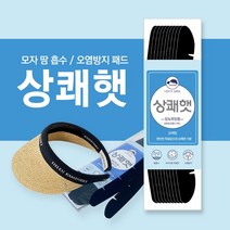 골프 모자 땀 흡수 패드 화장품 얼룩 변색 오염 방지 라이너 상쾌햇 프레쉬햇 Freshat, 1세트 10개 블랙, 블랙
