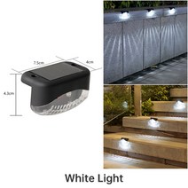 샤오미-LED 태양광 램프 계단 조명 야외 통로 마당 울타리 방수 야간 가정 정원 장식용, 02 1pc White Light