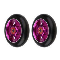 QDY 88A를 품기를 가진 Prettyia 2pcs 100mm 금속 합금 중핵 스턴트 스쿠터 바퀴 바퀴, 모델명7