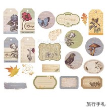 전원 주택 빈티지 우편함 예쁜 우체통 스탬프 소인 스티커 junkJournal 골드 스크랩북 스틱 라벨 일기 문구 앨범 40 X, [03] 3