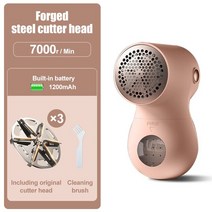 전기 패브릭 면도기 USB 충전 3 단 스피드 스웨터 탈피기 휴대용 헤어볼 트리머 추가 교체 블레이드, 05 Pink with 2 Blades
