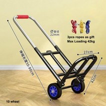 접이식카트 폴딩카트 장바구니카트 캠핑 박스 손수레 마트 쇼핑카트 접이식 수하물 휴대용 카트 처리 풀 카고 트레일러 바퀴 포함 홈 식료품 쇼핑 트롤리 가벼운 작은, 없음, Middle B