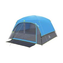 CAMEL CROWN 캠핑용 텐트 3/4/5/6인용 방수 이지 셋업용 바닥 매트 포함 배낭 야외 하이킹용 가족, Sky Blue, 6 Person
