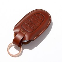 호즈 자동차 스마트 키케이스 현대 자동차 전차종 팰리세이드 그랜져 IG 소나타 DN8 투싼 NX4 아반떼 CN7 싼타페 아슬란 i30 더뉴그랜저 더뉴싼타페 FE 키홀더 차키홀더, H04, 골드, 새들스티치-브라운