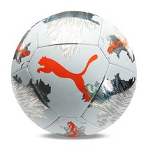 푸마 축구공 스핀 볼 백색 쇼킹오렌지 실버