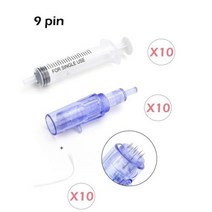 휴대용 스킨 인젝터 펜 워터 메조테라피 메조 건 바이탈 산 주입 마이크로니들 처짐 감소 케어 장치 가정용, 9pin-10pcs