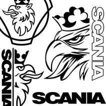 마이웨이카 스카니아 스티커 대형 SCANIA 로고 데칼 덤프 트럭 추레라, 검정색, 로고8 (우측)