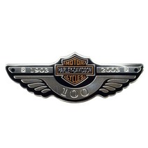 할리데이비슨 바이크 LIGHT윙 메탈 엠블럼 양면테이프 부착식 오토바이 스티커 패치, 라이트 윙 메탈 엠블럼 1개