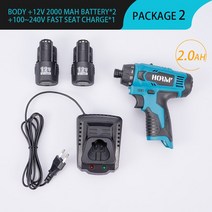 임팩트렌치 무선 임팩트 전기 드릴 및 해머 스크루 드라이버 12V 2 가지 속도 미니 핸드 렌치 전동 공구, 03 2Battery 1Charger_02 EU
