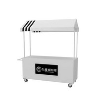 판촉 테이블 부스 야외 행사 진열대 플리마켓 트롤리, 블랙 150x60x200