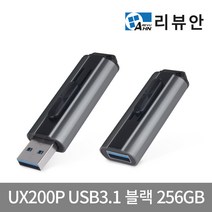 리뷰안 UX200P 블랙256GB USB3.1 고속 대용량 메모리, 256GB