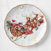 williams sonoma 윌리엄소노마 트워즈 더 나이트 비포 크리스마스 디너 플레이트 산타 앤 슬레이 4개