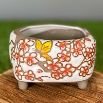 다육맘 수제화분 꽃담분5, 레드