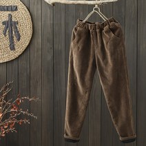 WAWAMOM(특허브랜드) 여성 추동 골덴 기모 배기팬츠 코듀로이 여자 배기 똥싼바지 BDA19ru