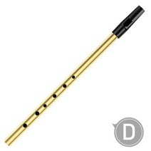 고급 C D 아이리쉬 휘슬 틴 페니 6 홀 플루트 우드 윈드 악기 초보자 중간체 전문가 민속 음악, Golden D Key
