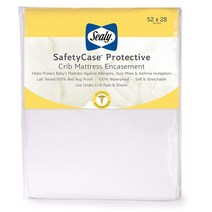 Sealy SafetyCase Protective Waterproof Zippered Toddler and Baby Crib Mattress Encasement - White 5, 1
