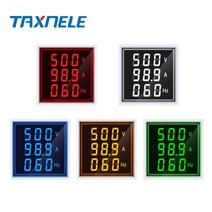 ac 60-500v 1-100a led 디지털 전압계 전류계 헤르츠 hz 신호 조명 220v 전압 전류 측정기 볼트 앰프 테스터 감지기, 정사각형 대 Hz, 하얀색
