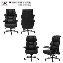 국내브랜드 중역의자 고급체어 의자 가죽 럭셔리 대량주문 피씨방 게이밍의자 오너스체어, FLD-008 와이드홀리즌_블랙_민자바닥+고정팔걸이+인
