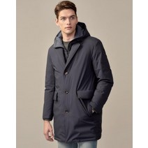 21FW 네이비 탈착후드 구스다운 트렌치코트 DMTR1D044N2