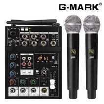 오디오 믹서 무선 마이크 G MARK 스튜디오 4 블루투스 DJ 콘솔 48V 팬텀 전원 U