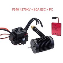 SURPASS HOBBY F540 방수 브러시리스 모터 60A ESC 프로그램 카드 6KG 서보 3300KV 4370KV 1/10 RC 자동차, 02 4370KV 60A ESC PC