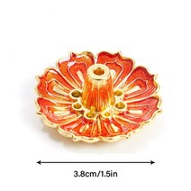 향로 촛대 청동 제사 제기 제례용 향대 황동 pocket lotus jiuding incense burner 중공 향 mini incense burner, 1