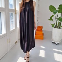 하이데일리 홀터넥 플리츠 빌켄 핀턱 주름 롱원피스