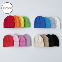 젤리베베 신생아 아기 비니 유아동용 모자 젤리컬러비니 베이비&유아용