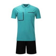 축구 FIFA 유럽축구연맹챔피언스리그 광판 심판복 세트 축구복 심판 외투 축구심판 장비 심판복 남자, 유럽축구연맹챔피언스리그 반소매: 짙은 녹색