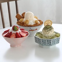 룰루홈 팥빙수 아이스크림 그릇 빙수 볼 요거트 샐러드 시리얼 화채, 21 퓨전, 1개