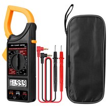 LCD Digital Multimeter Tester AC DC Volt Ohm Amp Clamp Meter Auto Range Handheld, 1x Multimeter