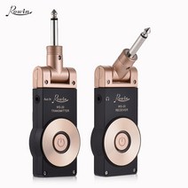 Rowin WS-20 2.4G 무선 충전식 일렉기타 송신기 수신기 30m 전송범위, Gold