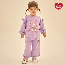 케어베어 여아용 쉐어베어 러플소매 와이드 상하의 세트