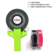 날인기 CIDY 미니 휴대용 프린터 DIY 핸드 홀드 타자기 라벨 메이커 MOTEX E101 레터링 기계용 3D 엠보싱, 초록