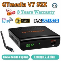 위성 TV 수신기 1080p gtmedia v7 s2x dvb-s2s2x usb wifi 무료 fta 디지털 업그레이드 gtmedia v7s hd gtmedia v7s2x, 상자 와이파이 선물, 미국 플러그