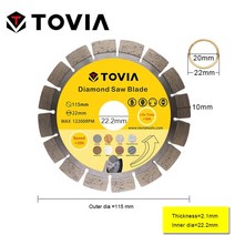 공업용 다이아몬드 커터 칼날 내마모성 내구성 세라믹 콘크리트 절단 습식 타일 대리석 돌, 패스53 115mm
