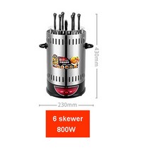 회전 꼬치 기계 새로운 수직 자동 전기 바베큐 그릴 무연 케밥 Shawarma, [02] 6 kebabs