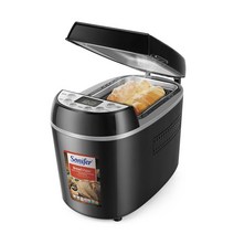 제빵발효기Sonifer-1.3kg 자동 빵 제조기 870w 프로그래밍 가능 15 시간 사전 설정 타이머 제어판 Lcd 디스, 빵 기계, 영국