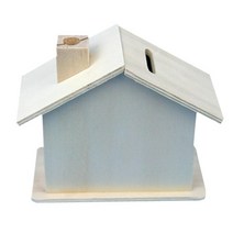 [RAΞ] 지은아트 나무 저금통 굴뚝집 동전보관 우드 작은 목재 귀여운 로만든 ▷_8θ270eA, θ본상품w, θ본상품w