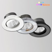 LED 3인치 다운라이트 COB 조명 매입등 플리커프리 KS인증 8W, 블랙, 주광색(하얀빛), 1개