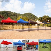 LOHANS 천막 지붕 커버 실내 실외 야외 축제 행사용 바람막이 그늘막 캠핑 테라스 포장마차 옥상, 지붕 2m X 2m, 레드